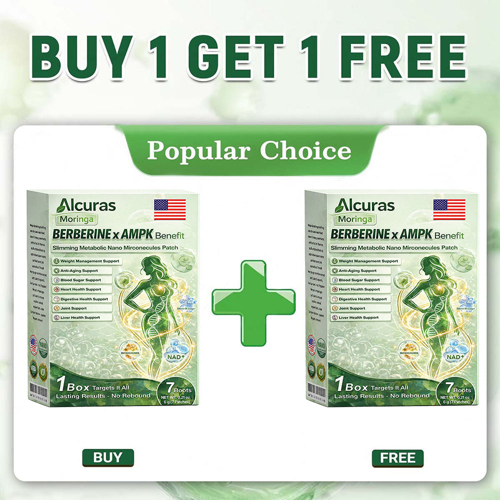 🍃Official Store | Alcuras_Moringa × Berberine × AMPK 8-Benefit Slimming & Metabolic Nano Microneedle Patch 🇺🇸  Just once a day · Visible changes in 7 days  ✅ For obesity, loose skin, diabetes, sleep apnea, joint issues