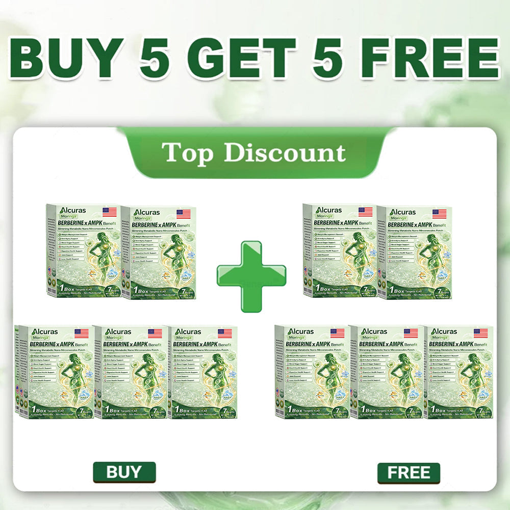 🍃Official Store | Alcuras_Moringa × Berberine × AMPK 8-Benefit Slimming & Metabolic Nano Microneedle Patch 🇺🇸  Just once a day · Visible changes in 7 days  ✅ For obesity, loose skin, diabetes, sleep apnea, joint issues